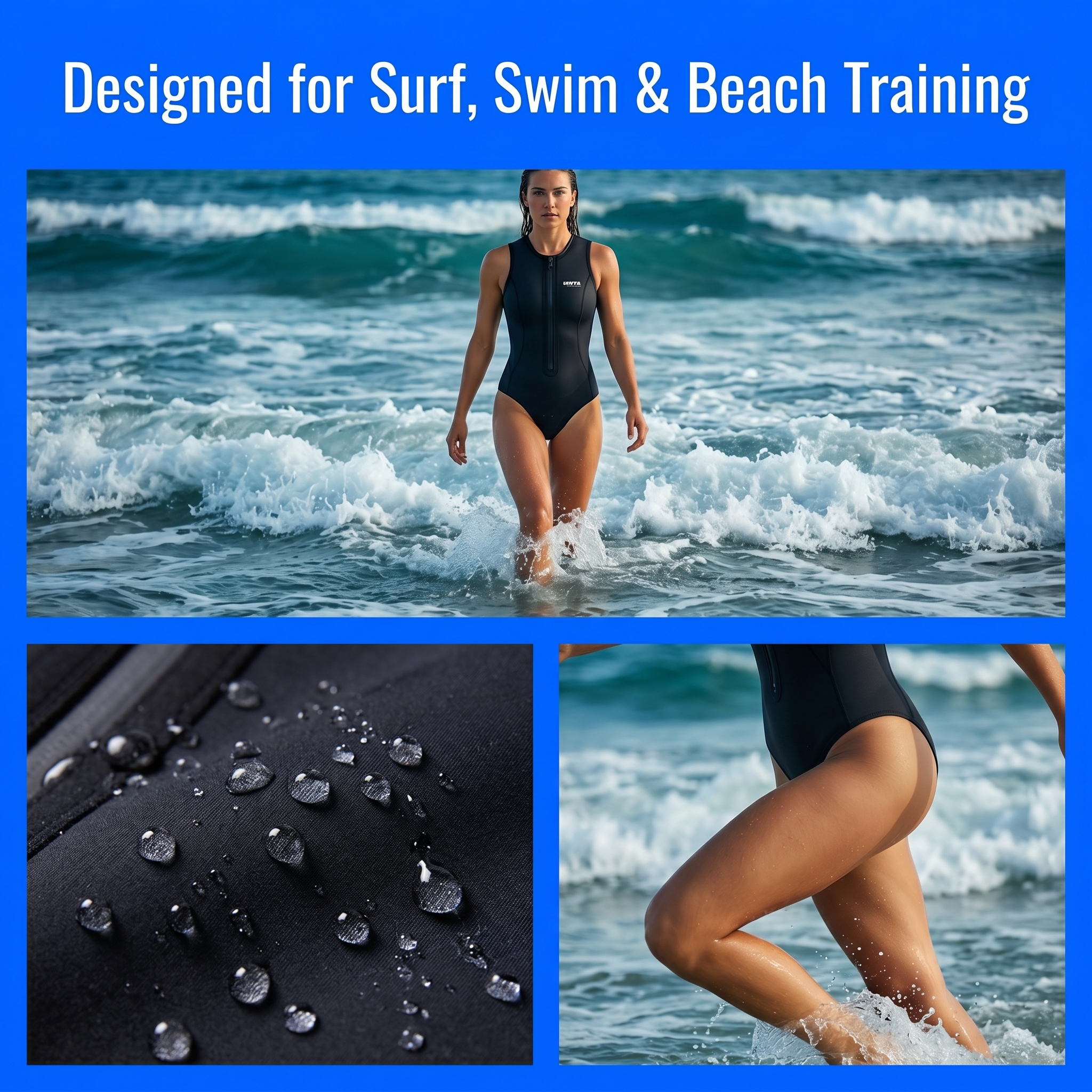 Women's 2mm Sleeveless Spring Suit Wetsuit High Cut | MWTA