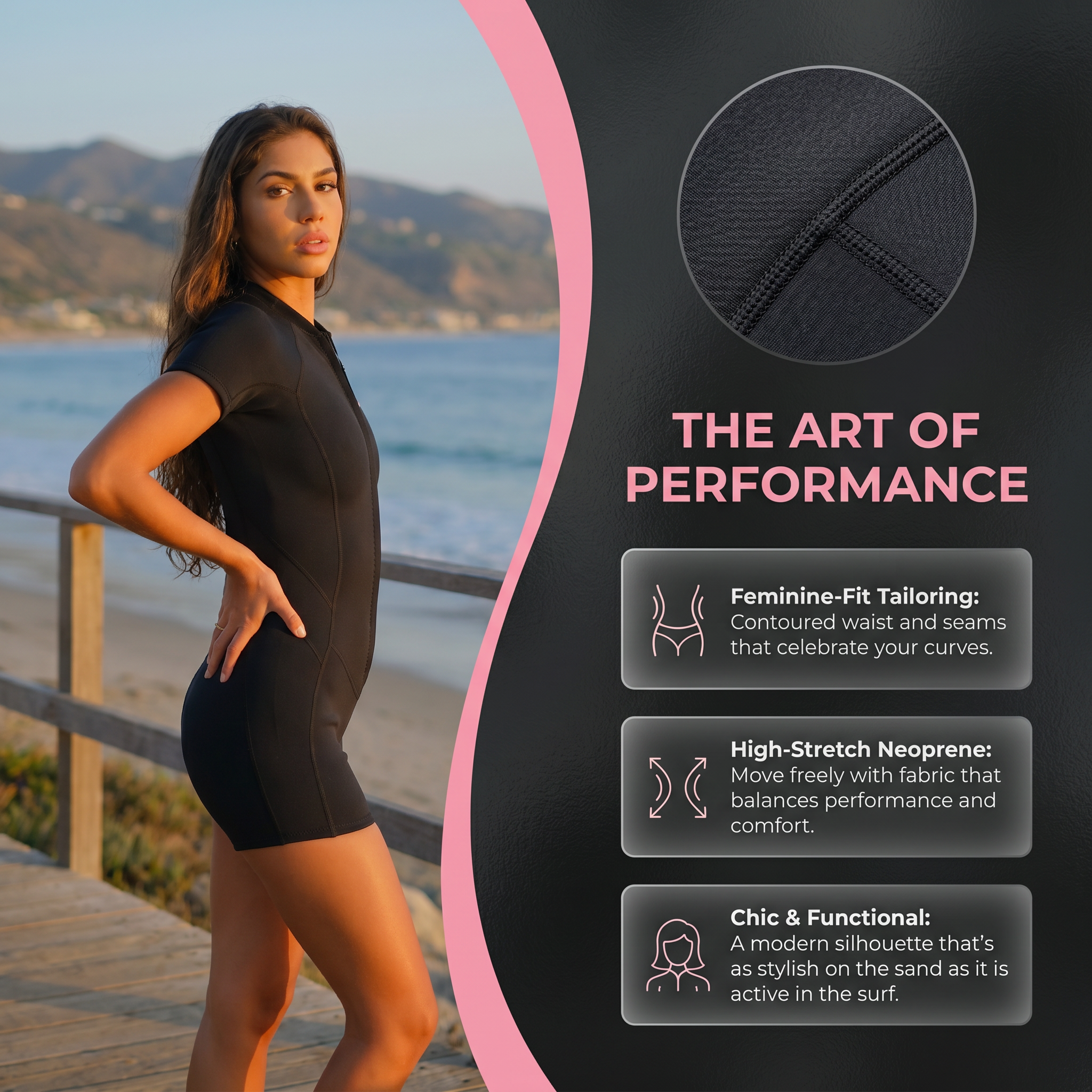 Women's 2mm Short Sleeve Spring Suit Wetsuit Front Zip | MWTA