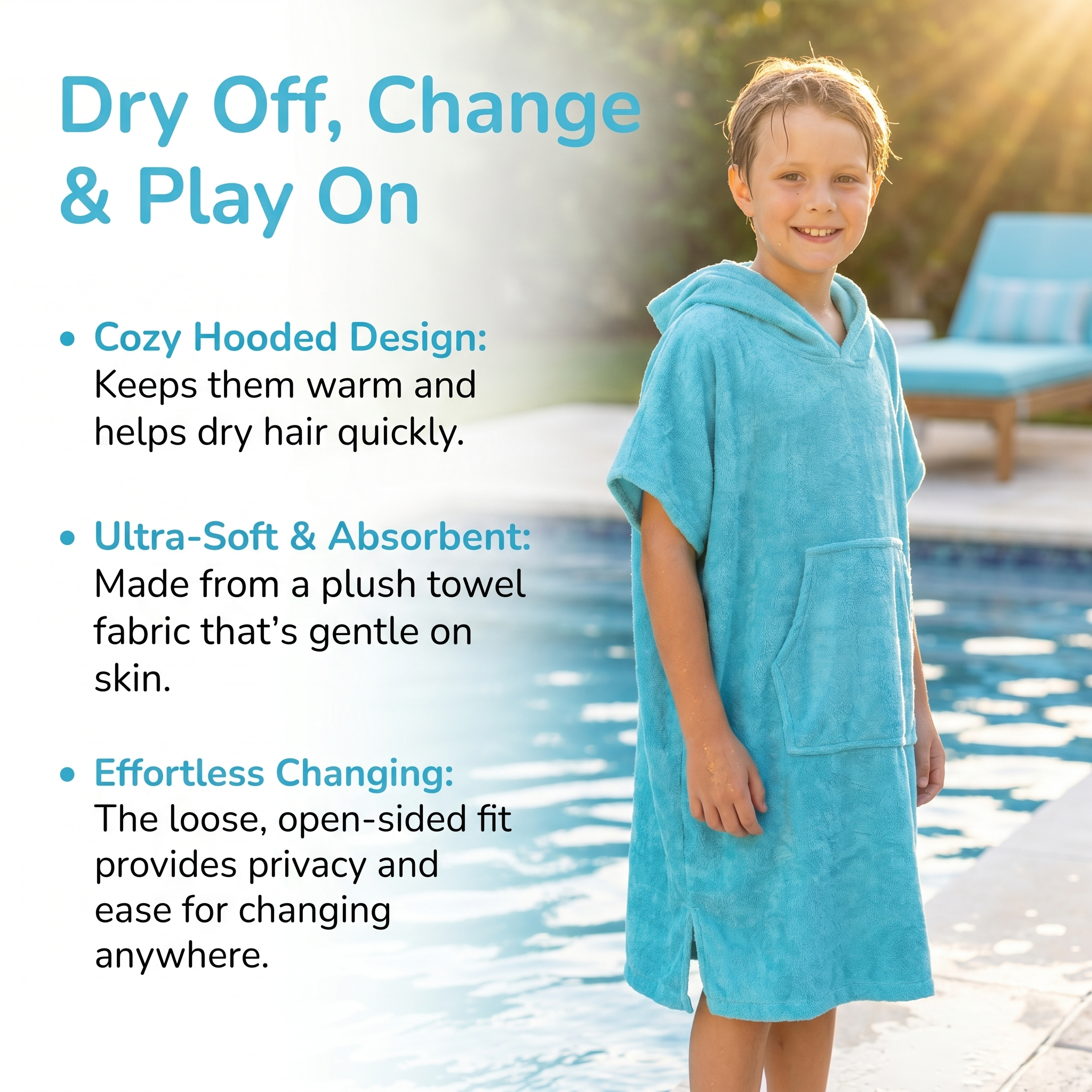 MWTA Kids Hooded Surf Poncho
