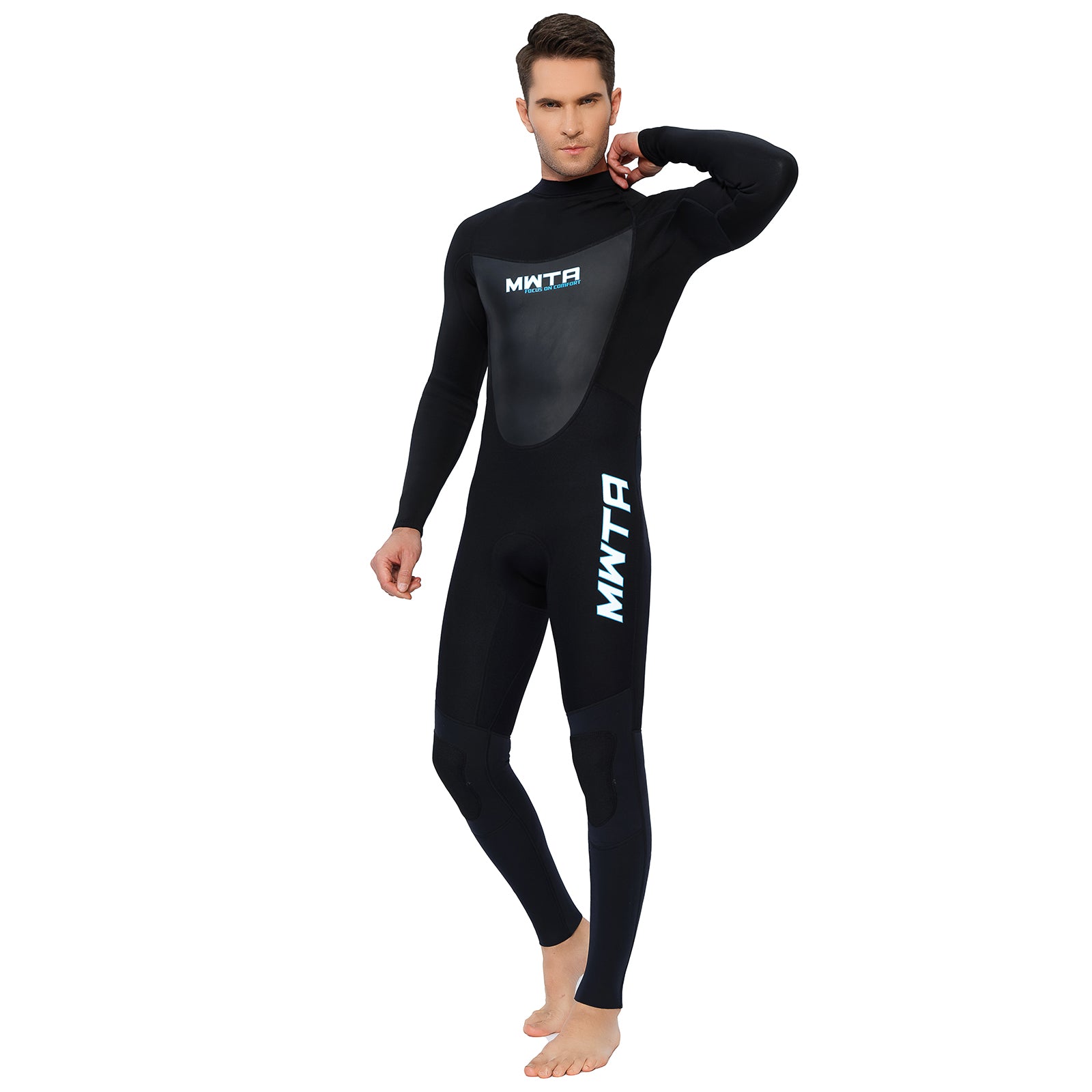 MWTA Men's 3/2mm Full Wetsuit Back Zip