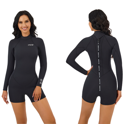 Women's 2mm Long Sleeve Spring Suit Wetsuit Back Zip | MWTA
