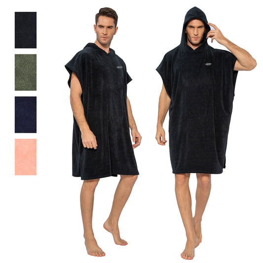 MWTA Mens and Women Hooded Surf Poncho