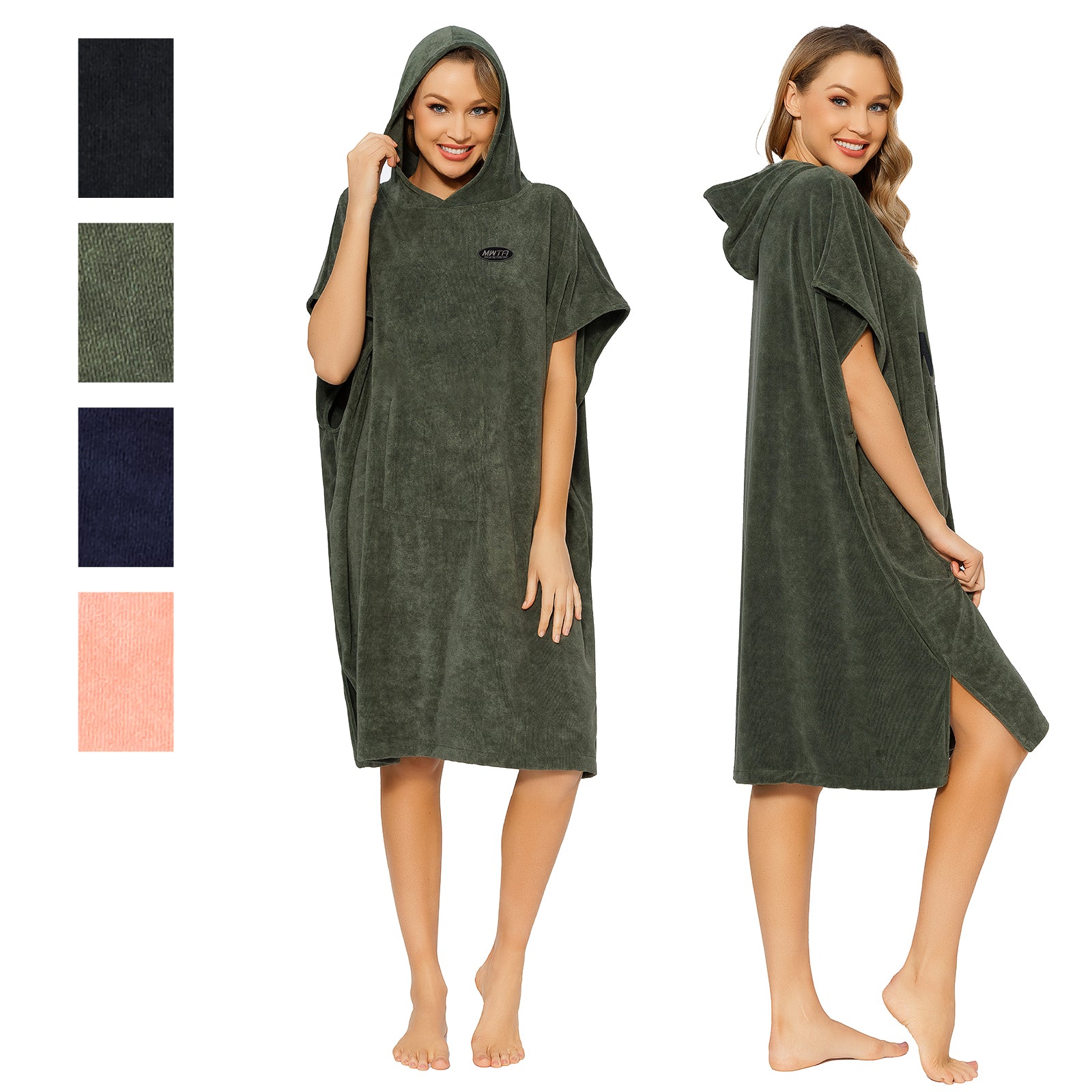 MWTA Mens and Women Hooded Surf Poncho