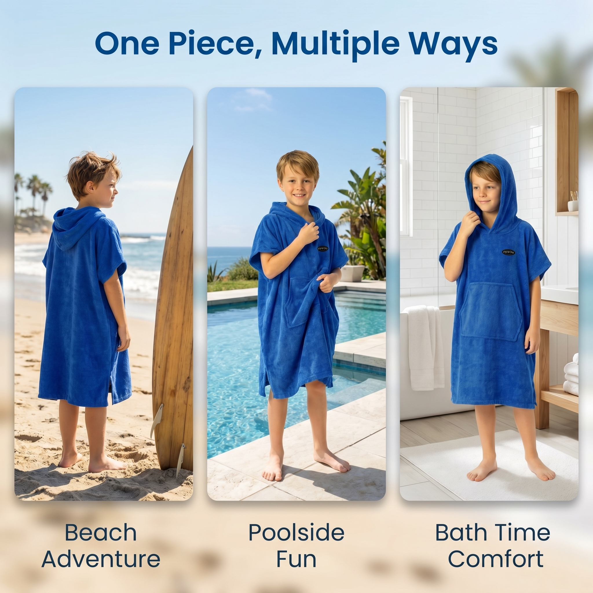 MWTA Kids Hooded Surf Poncho