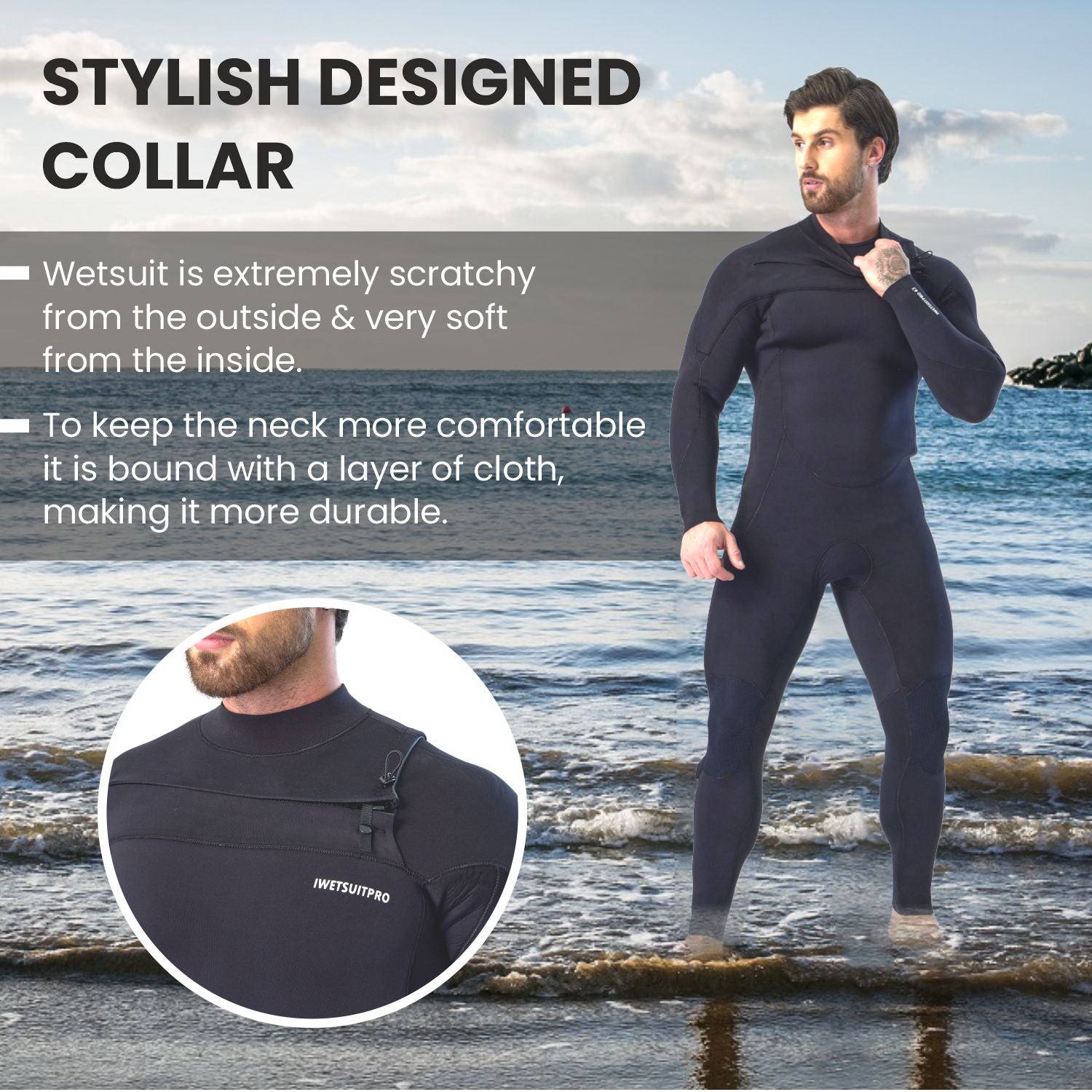 MWTA Men's Front Zip Full Wetsuit