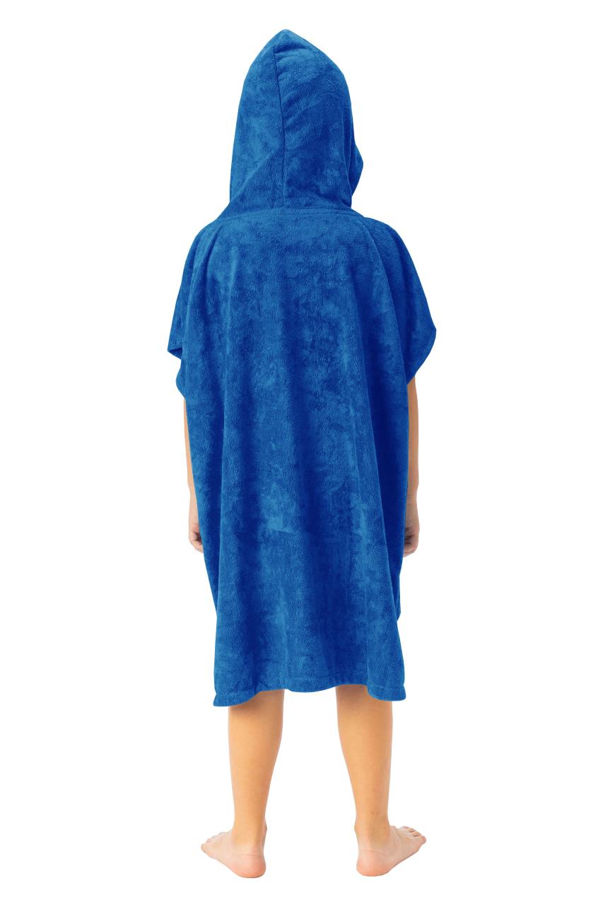 MWTA Surf Poncho for Kids with Hood,Changing Robe Beach Towel W/Outside Pocket - Outdoor, Surfing, Swimming, Bathing, Travelling, Pool (Angel Blue)…