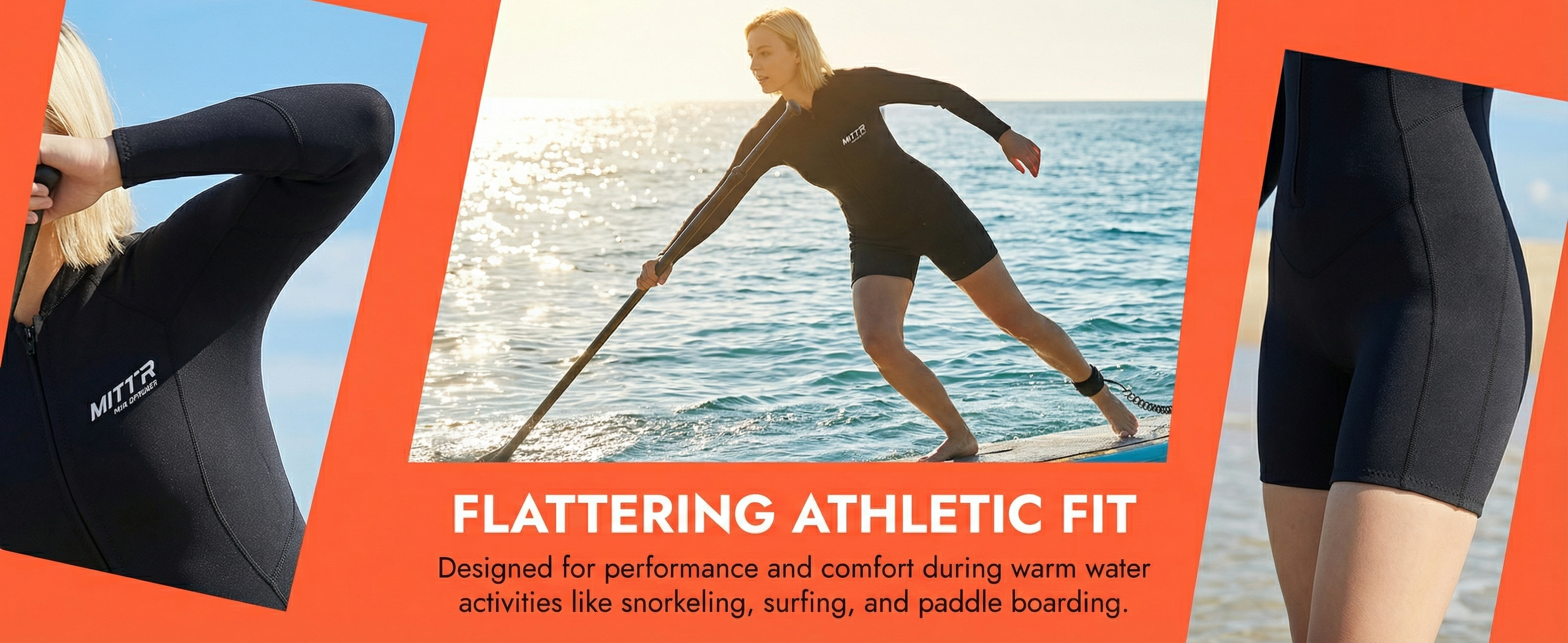 Women's 2mm Long Sleeve Spring Suit Wetsuit Front Zip | MWTA