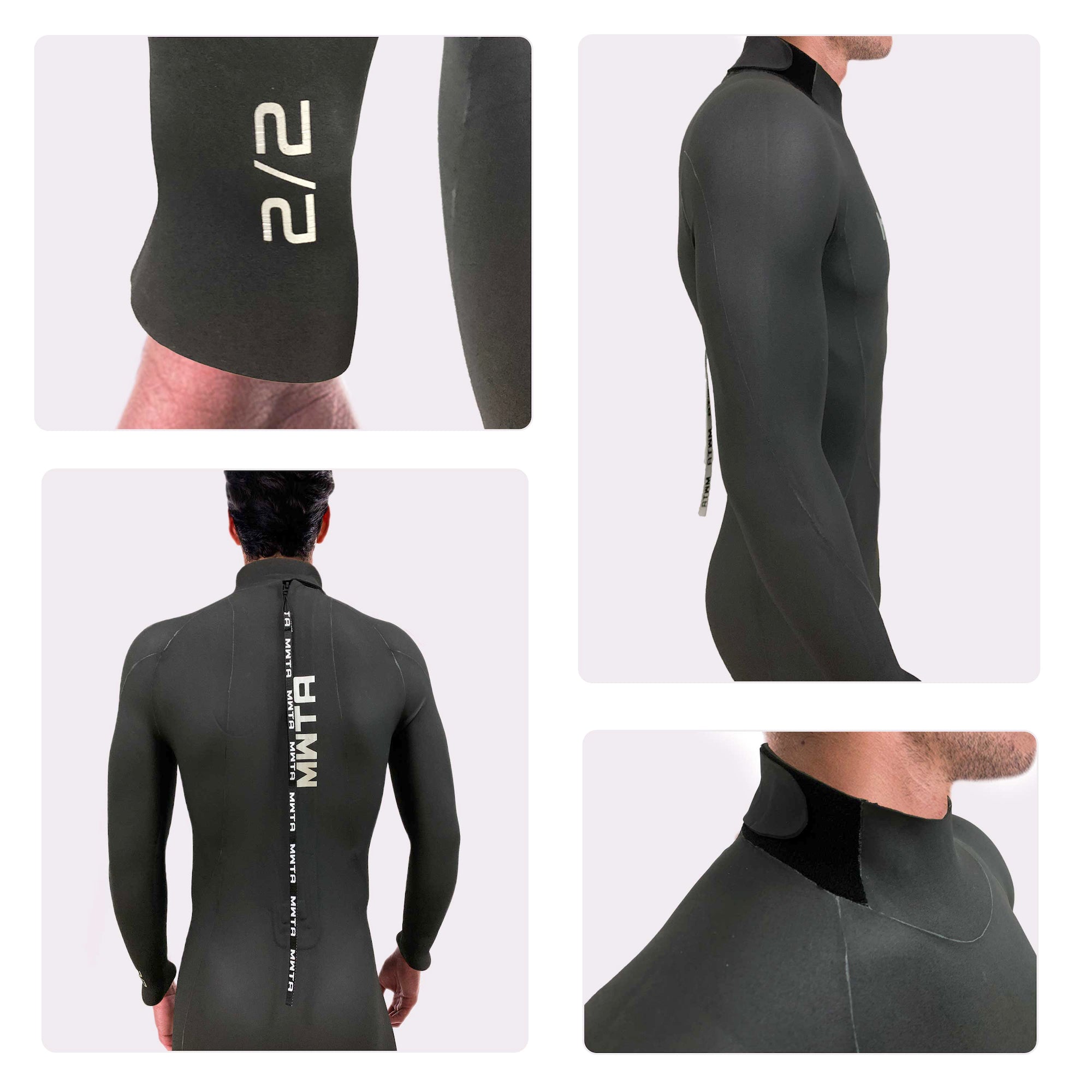 MWTA 2mm Back Zip Open Cell Wetsuit for Mens and Women